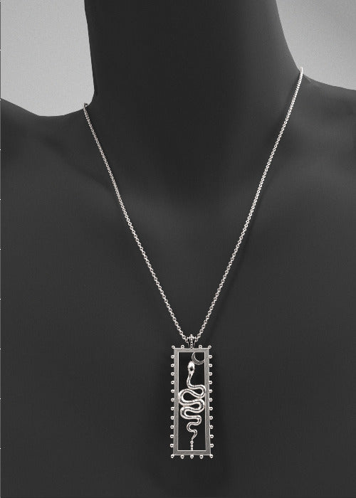 Gold Snake Unalome Pendant
